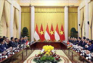 Chủ tịch nước Võ Văn Thưởng hội đàm với Tổng Thống Indonesia Joko Widodo