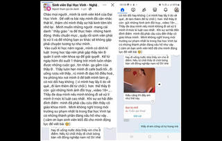 Thêm một cán bộ Trường đại học Vinh bị sinh viên tố 'không chuẩn mực'