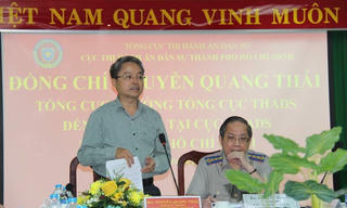 Tổng Cục trưởng Nguyễn Quang Thái làm việc  với Cục Thi hành án dân sự Thành phố Hồ Chí Minh