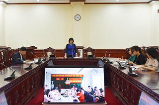 Thứ trưởng Đặng Hoàng Oanh làm việc với Trường Cao đẳng Luật miền Nam