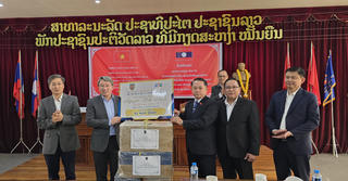 Bộ trưởng Bộ Tư pháp Nguyễn Hải Ninh thăm và làm việc với Học viện Tư pháp Quốc gia Lào, cơ sở Luang Pra Bang