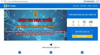 Bộ Tư pháp tổ chức cuộc thi trực tuyến “Tìm hiểu về Bộ, ngành tư pháp”