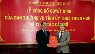 Tỉnh uỷ Thừa Thiên Huế công bố quyết định về Bí thư Thành ủy Huế