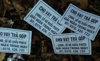 Bắt hai đối tượng cho vay nặng lãi từ các tờ rơi quảng cáo