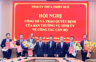 Trao quyết định của Ban Thường vụ Tỉnh ủy Thừa Thiên Huế về công tác cán bộ