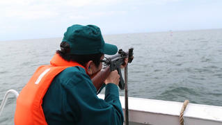 Lực lượng tự vệ biển khu vực phía Nam kiểm tra bắn đạn thật trên biển