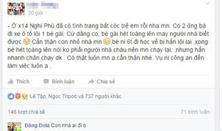 'Nghi án' bé gái 6 tuổi bị bắt cóc 'hụt'