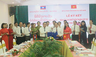 Ký kết ghi nhớ hợp tác tư pháp Nghệ An và Hủa Phăn (Lào)