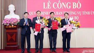 Cục Phó Cục THADS Nghệ An giữ chức Phó Ban Nội chính Tỉnh ủy 