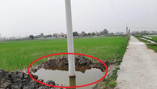 Điều tra vụ hai bé đuối nước tại hố chôn cột điện thi công dở