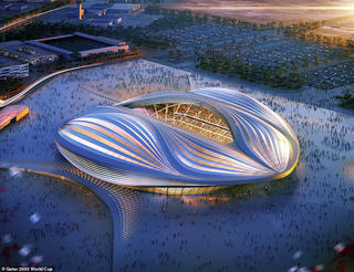 Độc đáo sân vận động World Cup 2022 được làm từ 974 container