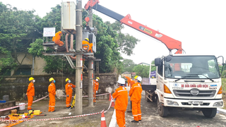 Điện lực Nam Định diễn tập định kỳ, ứng phó phòng chống thiên tai và tìm kiếm cứu nạn năm 2022