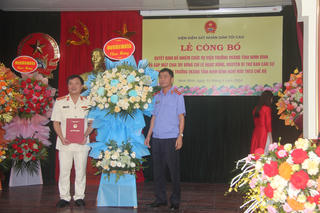 Ông Phạm Ngọc Cảnh giữ chức Viện trưởng Viện kiểm sát nhân dân tỉnh Ninh Bình