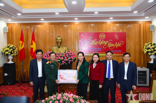 Đại tướng Nguyễn Tân Cương thăm, tặng quà, chúc Tết tại Hà Nam