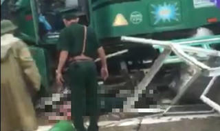 Xe contairner không người lái tông tử vong Trung tá biên phòng?