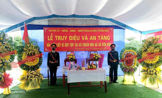 Trang nghiêm lễ truy điệu 2 hài cốt liệt sĩ chưa biết tên 
