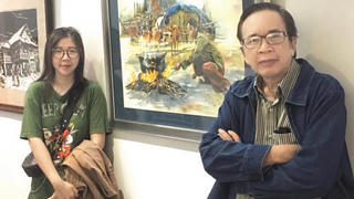 Hai cha con cùng vẽ Sài Gòn