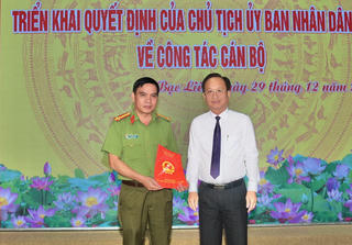 Thượng tá Bùi Đông Thuận giữ chức Phó Chánh Văn phòng UBND tỉnh Bạc Liêu