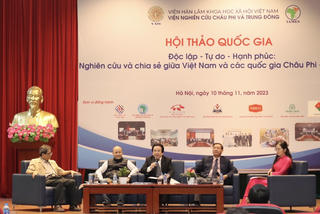 Hội thảo “Độc lập - Tự do - Hạnh phúc: Nghiên cứu và chia sẻ giữa Việt Nam và các quốc gia Châu Phi - Trung Đông”