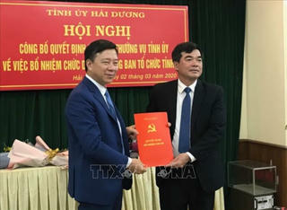 Bổ nhiệm Trưởng ban Tổ chức Tỉnh ủy Hải Dương