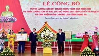Công nhận huyện Lương Sơn đạt chuẩn nông thôn mới