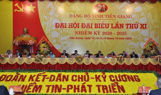 Khai mạc Đại hội đại biểu Đảng bộ tỉnh Tiền Giang lần thứ XI, nhiệm kỳ 2020-2025