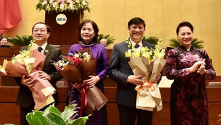Quốc hội phê chuẩn 3 tân thành viên Chính phủ