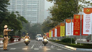 Đoàn xe đại biểu Đại hội lần thứ XIII của Đảng lưu thông theo đúng phương án thực diễn 