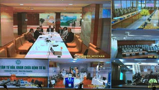 Kết nối Teleheath điều hành chăm sóc sức khỏe cán bộ dự Đại hội XIII của Đảng