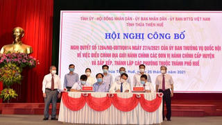 Công bố điều chỉnh địa giới hành chính, sắp xếp và thành lập các phường thuộc thành phố Huế