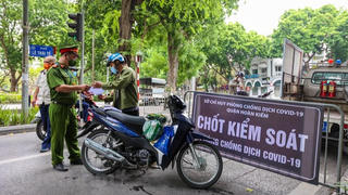 Vị trí đặt các chốt kiểm soát kiểm soát ra, vào phân vùng 1 của Hà Nội từ 4/9