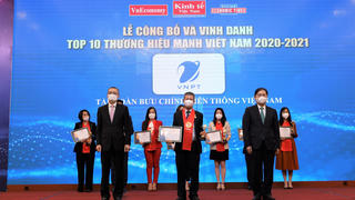VNPT được vinh danh trong TOP 10 Thương hiệu mạnh Việt Nam 2020-2021