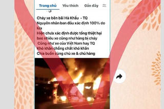 Bác bỏ tin đồn cháy xe hàng Việt Nam tại Hà Khẩu (Trung Quốc) 