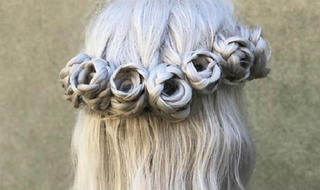 Tuyệt tác tóc tết hình hoa hồng 'đốn tim' phái đẹp