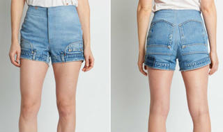 Quần jeans lộn ngược táo bạo gây xôn xao giới thời trang