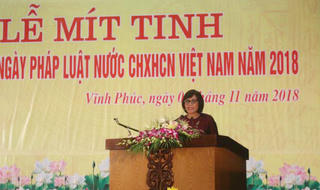 Vĩnh Phúc long trọng mít tinh hưởng ứng Ngày Pháp luật 2018