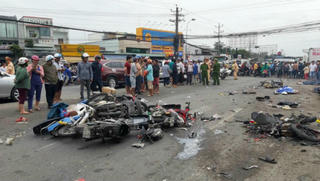 Sẽ khởi tố vụ án container gây tai nạn liên hoàn ở Long An