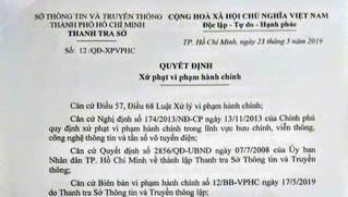 Phạt 7,5 triệu đồng chuyên viên Văn phòng vu khống lãnh đạo