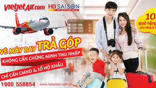 Vietjet bán vé máy bay trả góp 