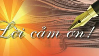 Lời cảm ơn