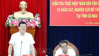 Đoàn công tác Ban Dân Vận Trung ương làm việc tại Cà Mau