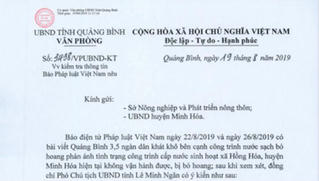 Vụ “dân khát khô bên công trình nước sạch bỏ hoang”: UBND tỉnh Quảng Bình chỉ đạo giải quyết sự việc