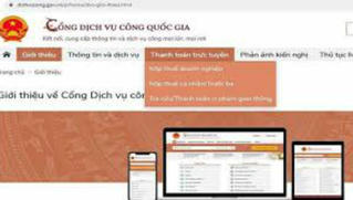 Thí điểm nộp phạt vi phạm giao thông qua Cổng Dịch vụ công quốc gia