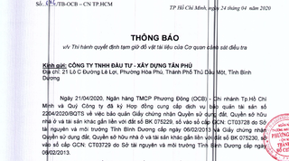 Bình Dương họp báo vụ dự án 43ha Tân Phú: Lúng túng trong phân biệt hợp đồng thế chấp hay gửi giữ “sổ đỏ”