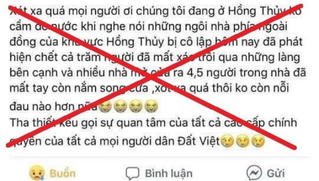 Xử phạt 4 trường hợp đăng tin sai sự thật về tình hình mưa lũ