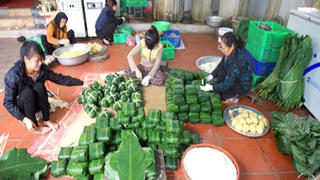 Tìm vị Tết ở làng bánh chưng Tranh Khúc