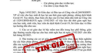 Xử lý nhiều tin giả cho học sinh nghỉ học để phòng, chống dịch bệnh