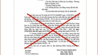 Nam sinh lớp 9 giả văn bản cho học sinh nghỉ học 1 tháng