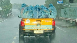 Nghẹn lòng cảnh 'chiến sĩ áo xanh' TP HCM đội mưa xối xả đi chống dịch COVID-19 