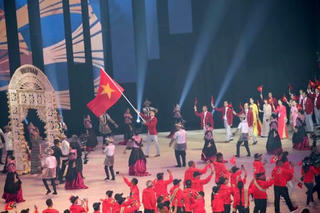 Người cầm cờ cho đoàn thể thao Việt Nam tại Lễ khai mạc SEA Games 31